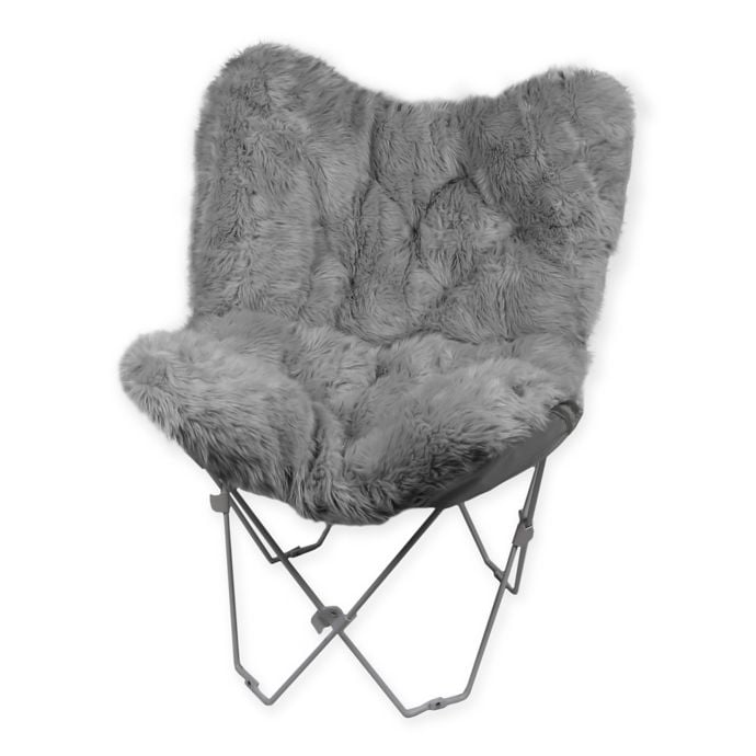 Faux Fur Butterfly Chair
