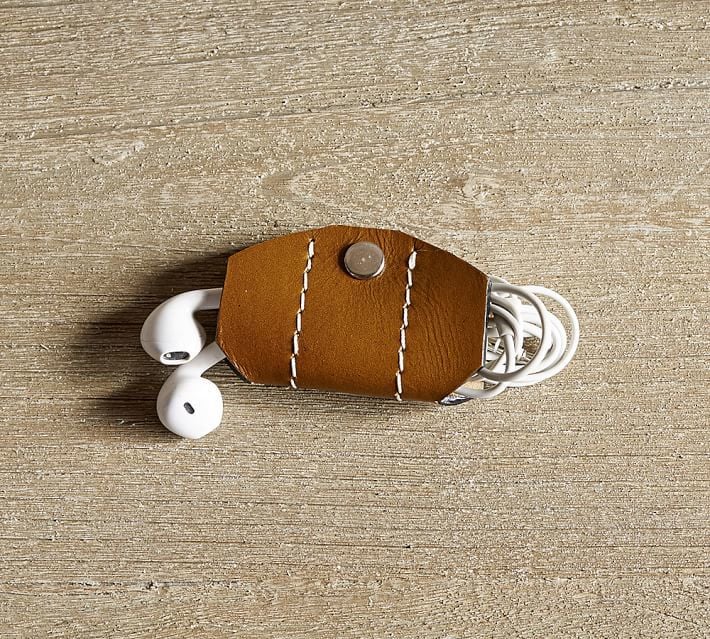 Pottery Barn Beckett Leather Travel Cord Organizer ($10)