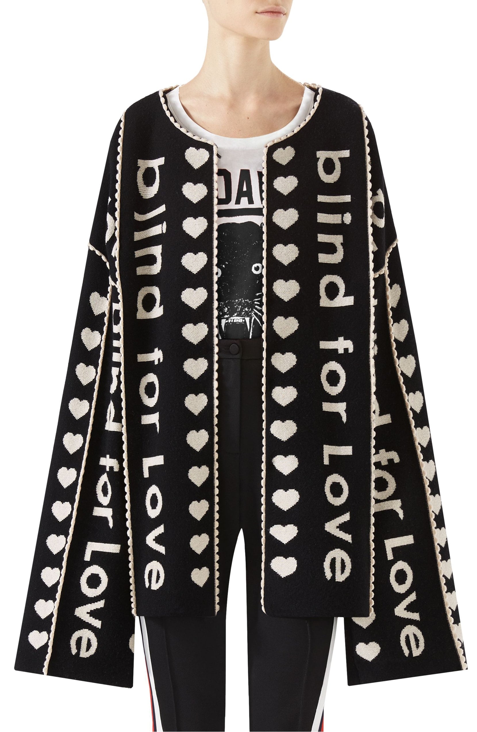 strand vokse op eksplosion Gucci Blind For Love Jacquard Sweater Coat | My Wallet Is Crying — That's  How Special These Gucci Sweaters Are | POPSUGAR Fashion Photo 9