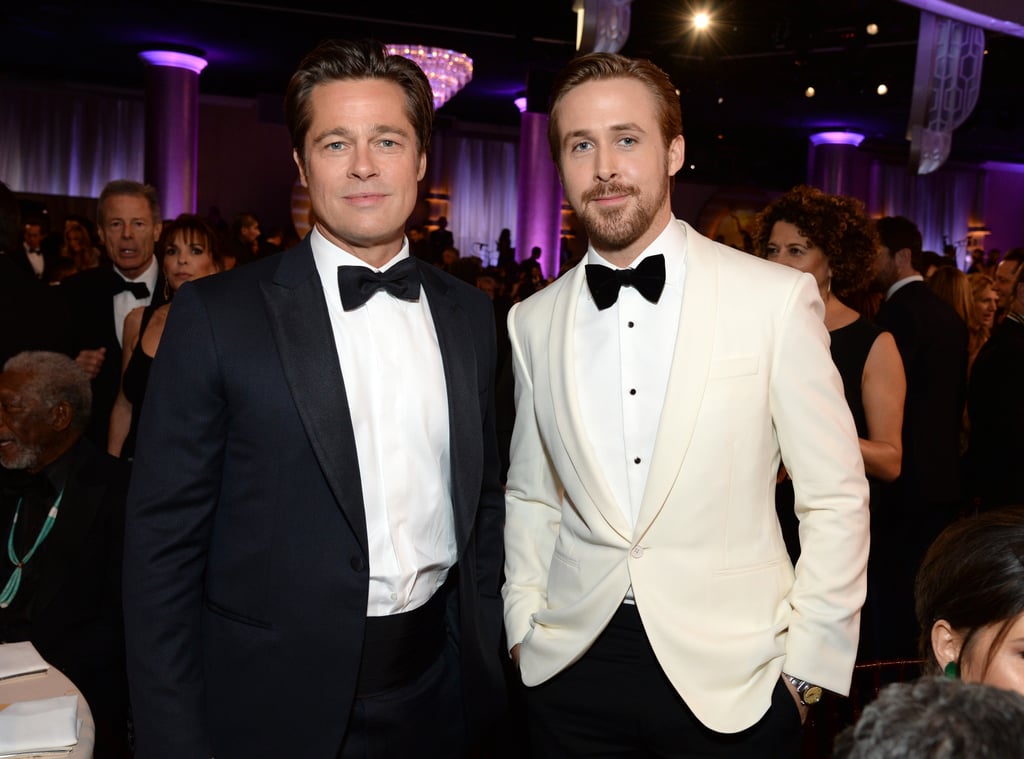 Pictured: Brad Pitt and Ryan Gosling