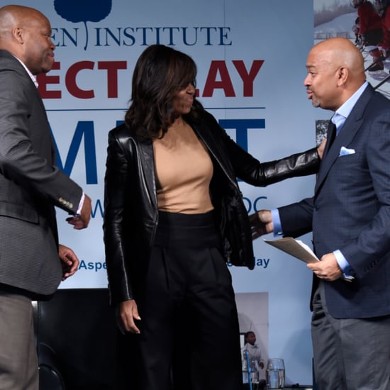 Michelle Obama Wearing a Leather Jacket May 2016