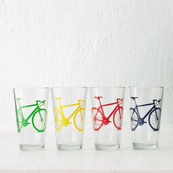 Bike Pint Glass