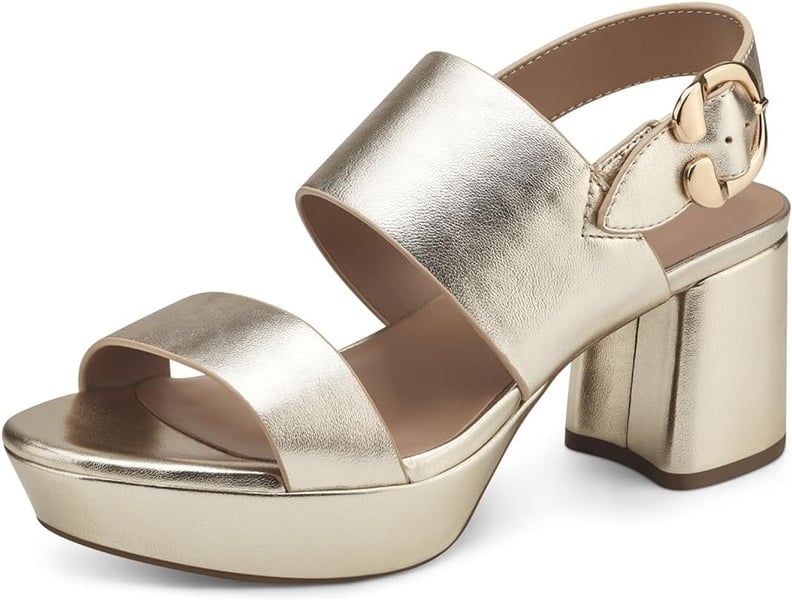 Metallic Heeled Sandals