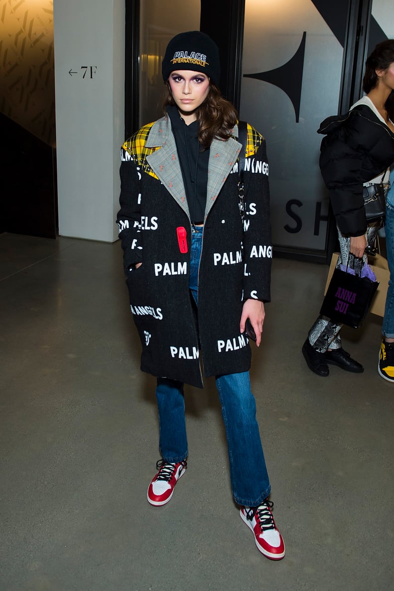 On Day 5, Kaia Posed Backstage at the Anna Sui Show After Having Walked For the Designer
