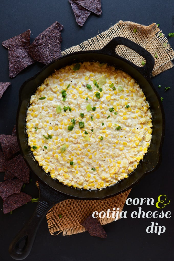 Corn and Cotija Cheese Dip