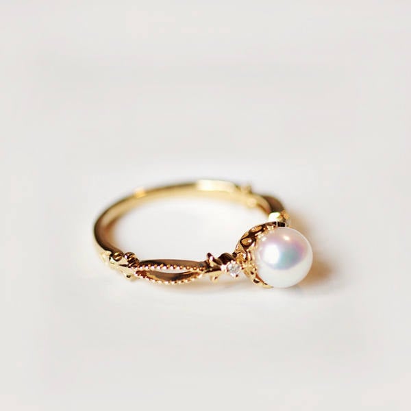 Pearl Engagement Ring