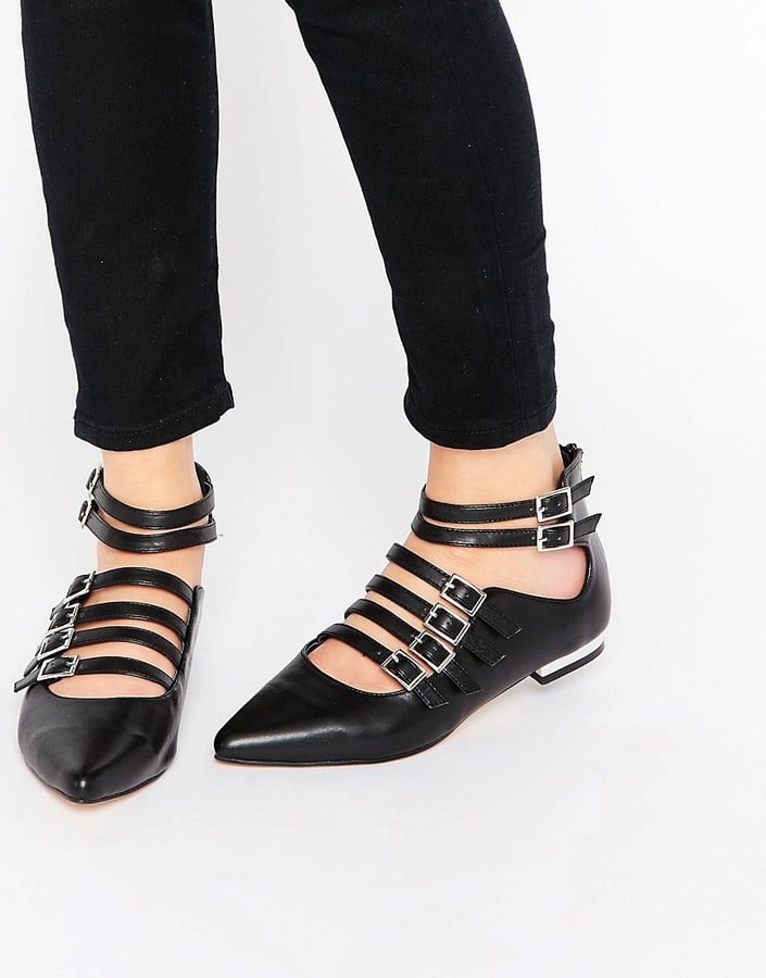 Truffle Collection Edlyn Multi Strap Point Flat Shoes ($46, | Fall Shoe ...