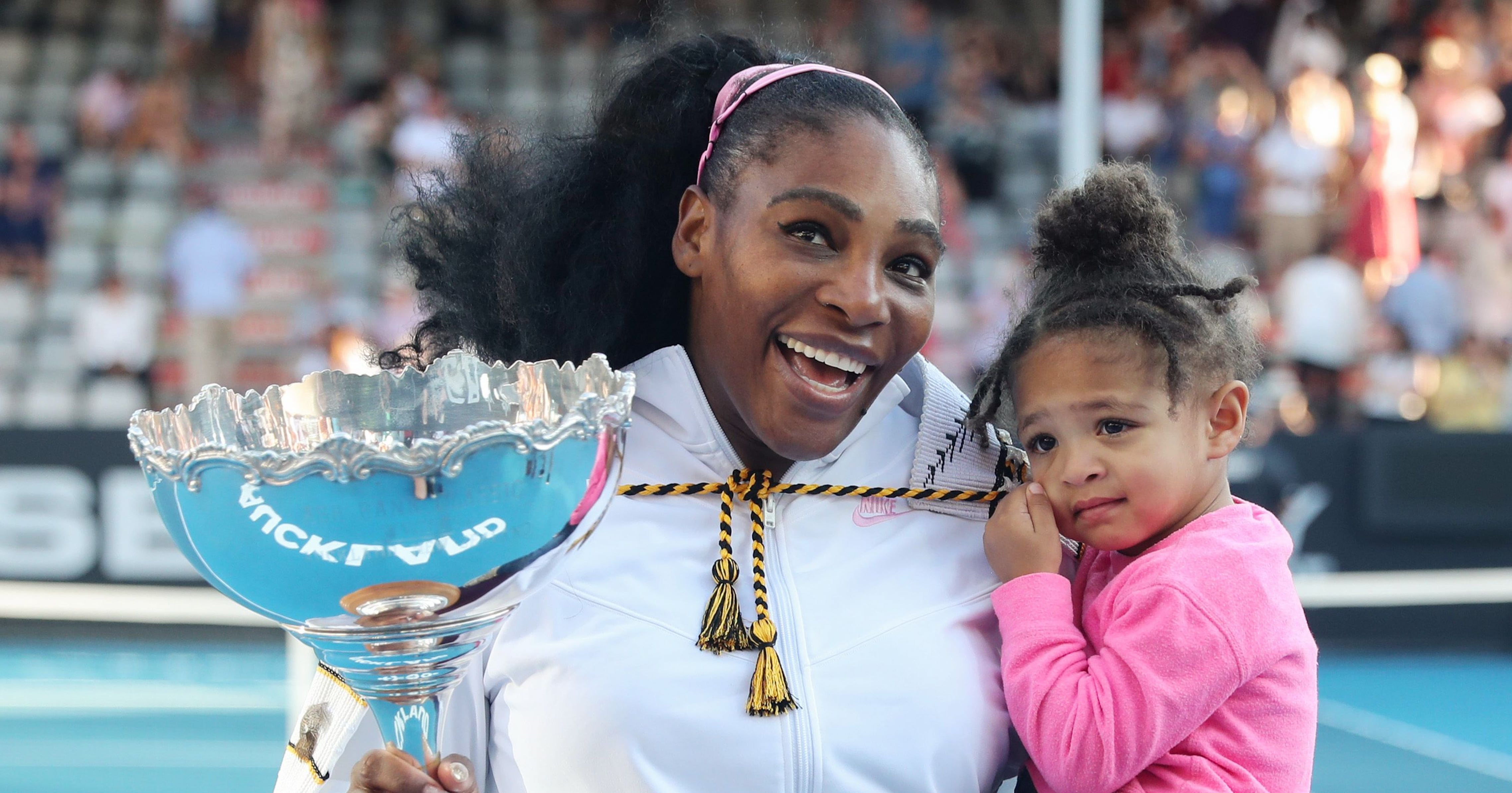 Serena William's Daughter Olympia Enjoys Tea With Her Dad In Pic