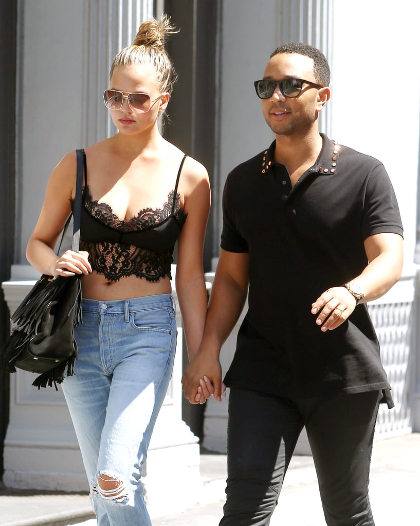 Chrissy Teigen and John Legend Hold Hands in NYC August 2016