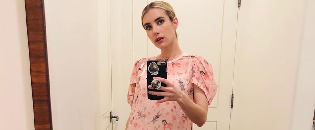 Emma Roberts's Pink Coach Easter Dress