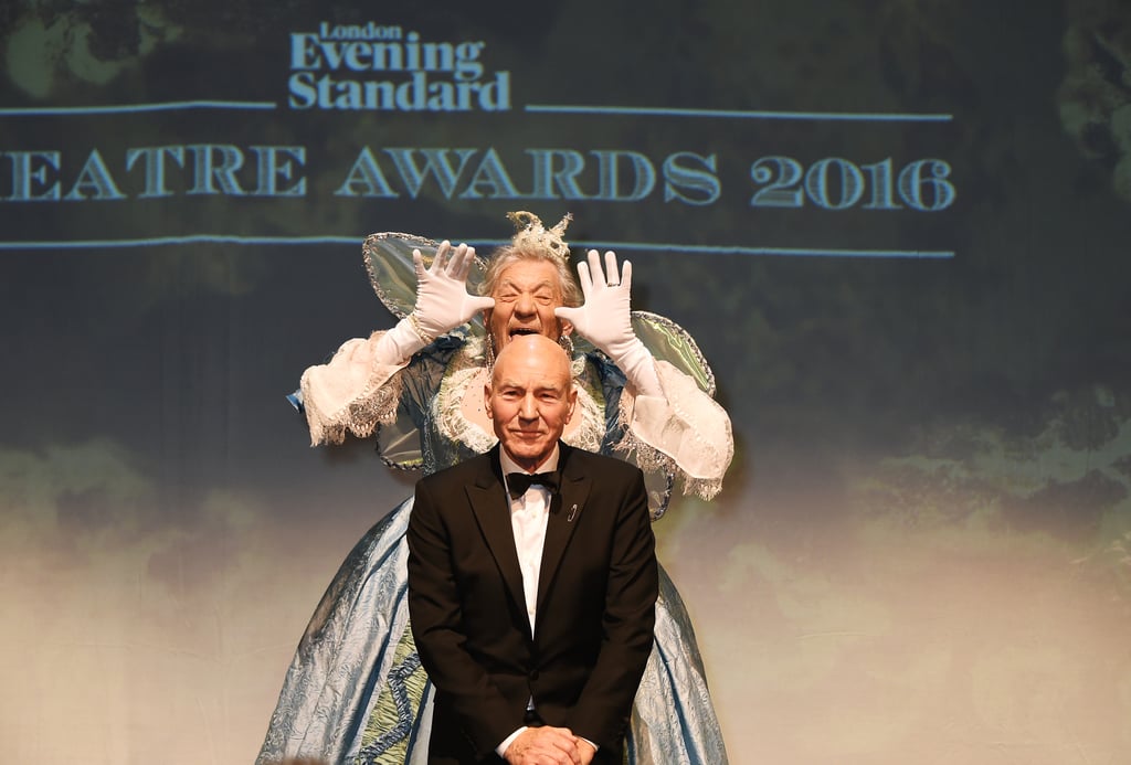 Ian McKellen and Patrick Stewart at Evening Standard Theatre
