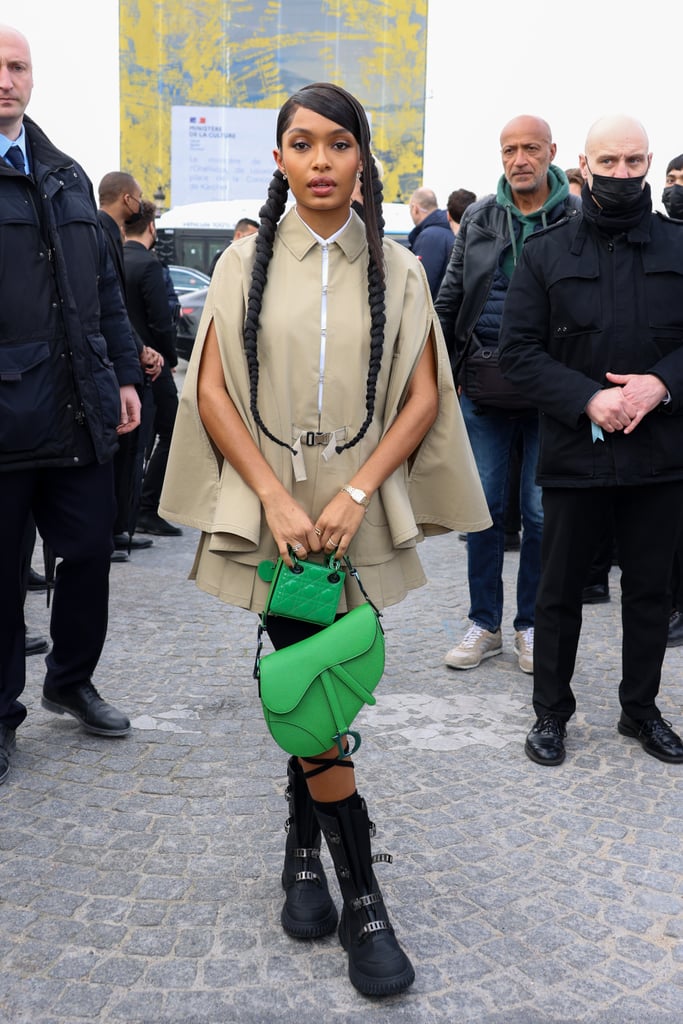 Yara Shahidi Carries 2 Bags at Dior Show in Paris