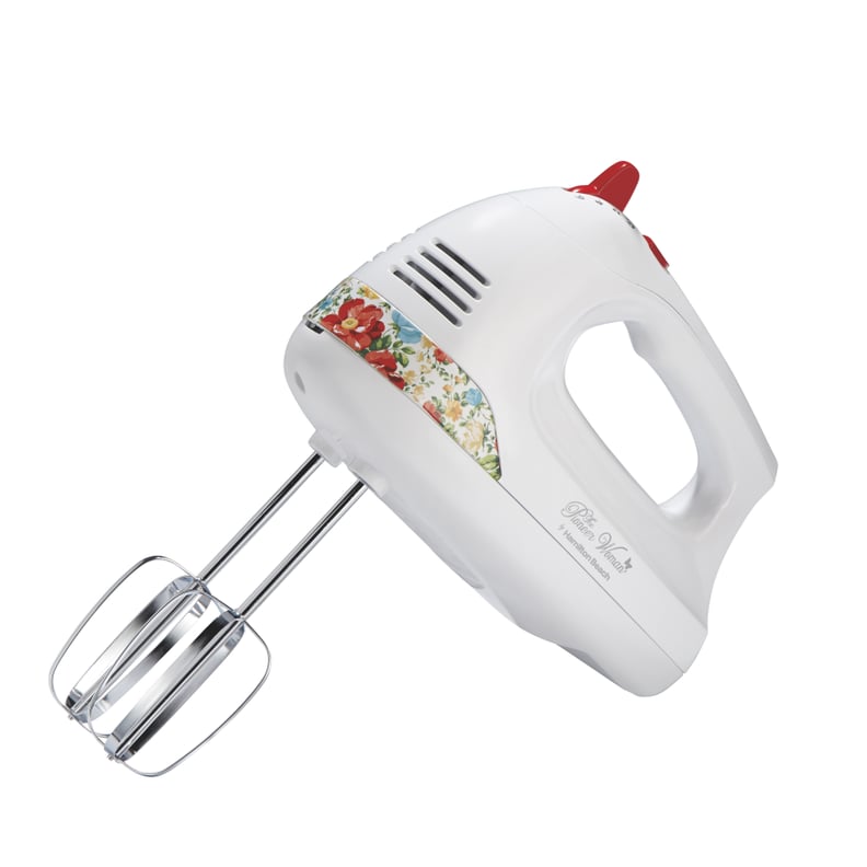 Pioneer Woman Hand Mixer With Vintage Floral Snap-On Case