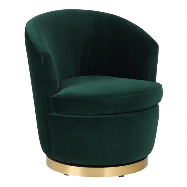 World market 2025 green velvet chair