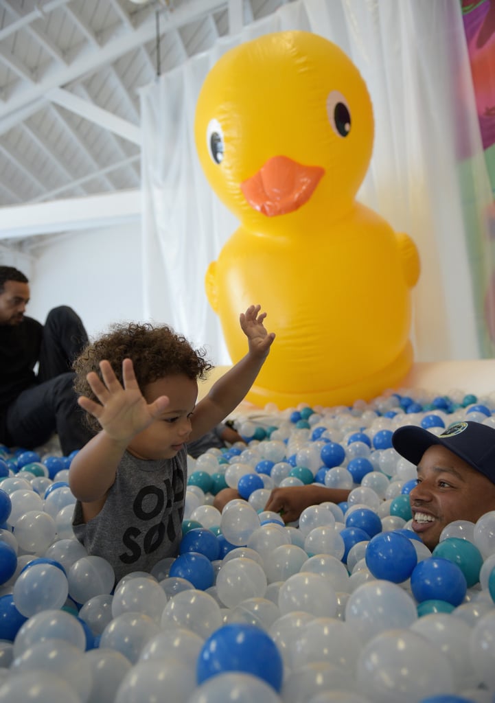 Donald Faison With Son Rocco at Safe Kids Day Event LA 2016