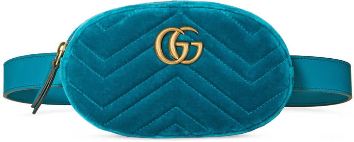 Gucci GG Marmont Matelassé Velvet Belt Bag