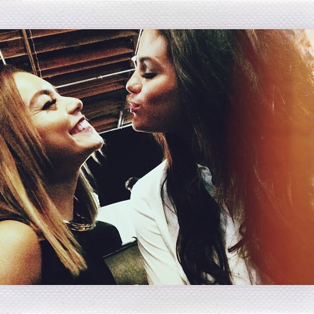 Vanessa Hudgens and Selena Gomez reunited on the Chelsea Lately show.
Source: Instagram user selenagomez