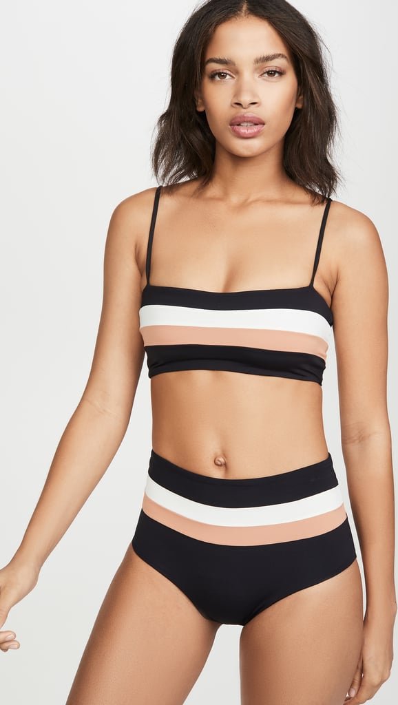 Best High-Waisted Bikini: L*Space Portia Bikini Bottoms and Rebel Stripe Bikini Top