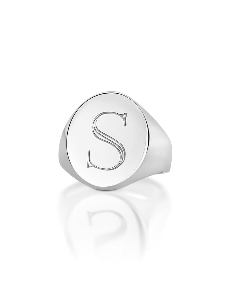 Sarah Chloe Monogrammed Pinky Signet Ring