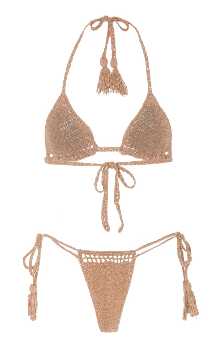 Akoia Swim Clio Crocheted Cotton Bikini Set | Kim Kardashian's Beige ...