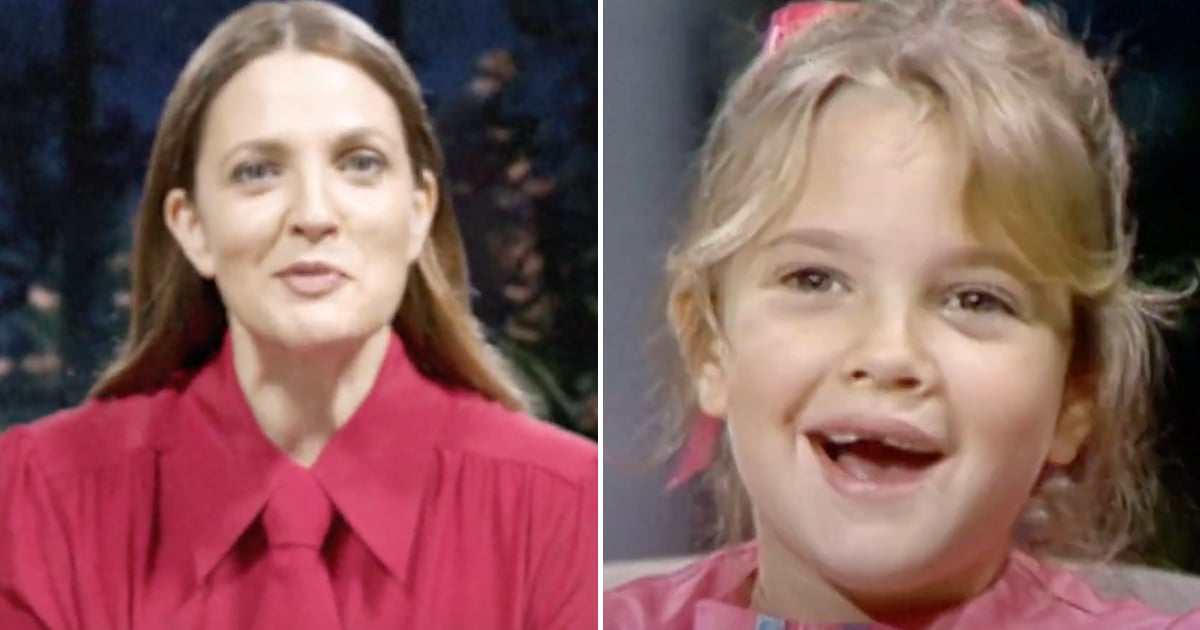 Drew Barrymore Interviews Her 7YearOld Self Video POPSUGAR