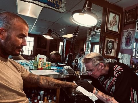September 2023: David Beckham Gets Another Tattoo to Honour Victoria