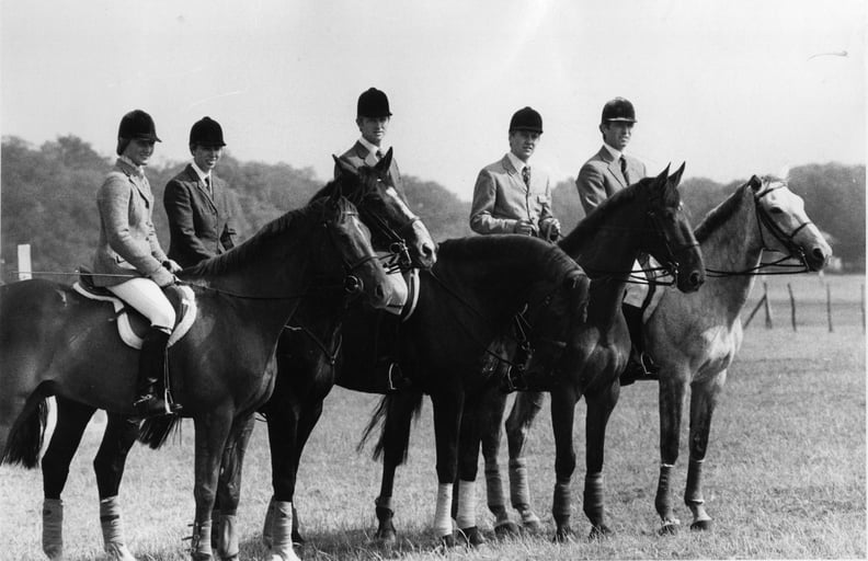 Princess Anne (second from left) with the 1976 Olympic Equestrian Team