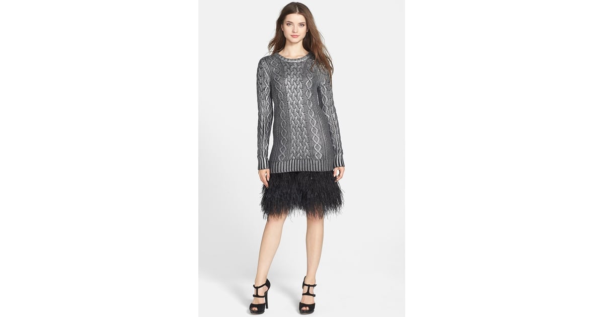 The MixedMaterial Sweater Dress Sweater Dresses For Fall POPSUGAR