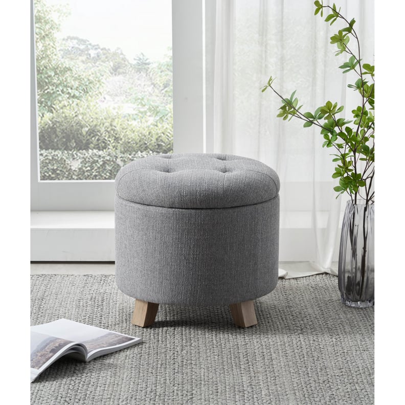 Better Homes & Gardens Round Tufted Storage Ottoman