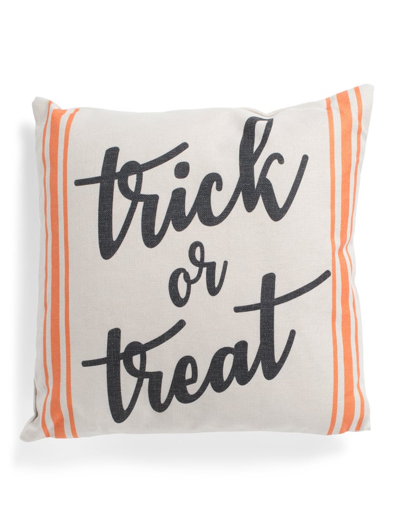 Faux Linen Trick or Treat Pillow