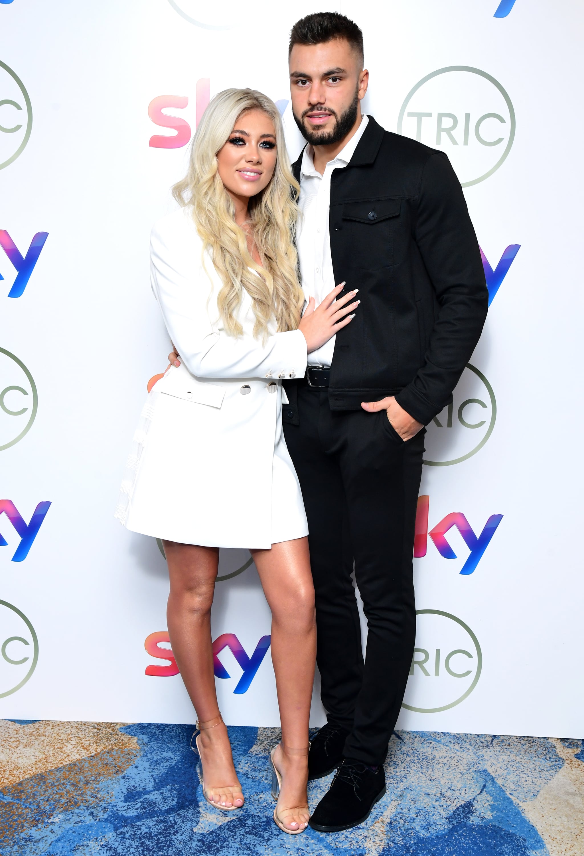 Paige Turley (left) and Finley Tapp attending the TRIC Awards 2020 held at the Grosvenor Hotel, London. (Photo by Ian West/PA Images via Getty Images)