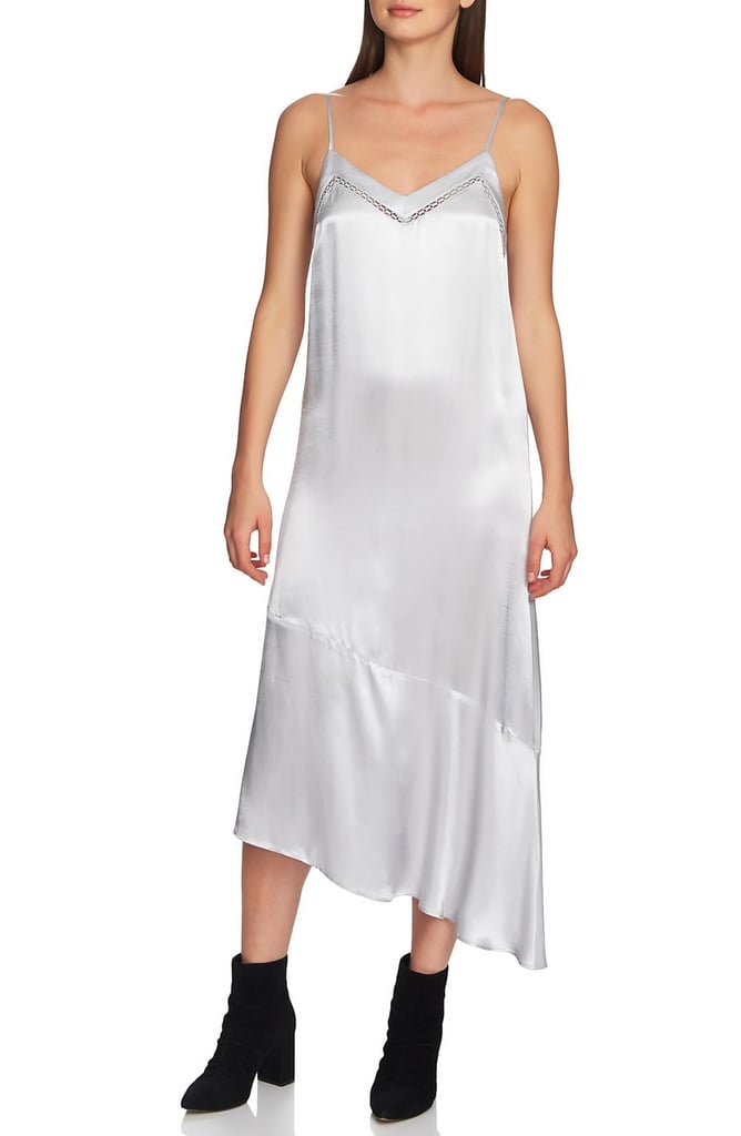 1.State Soft Satin Midi Slipdress