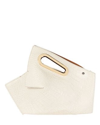 Khaore Athaarah Croc-Embossed Leather Clutch