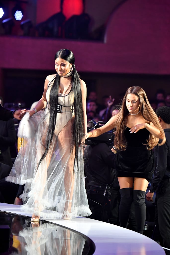 Ariana Grande and Nicki Minaj at the 2018 MTV VMAs