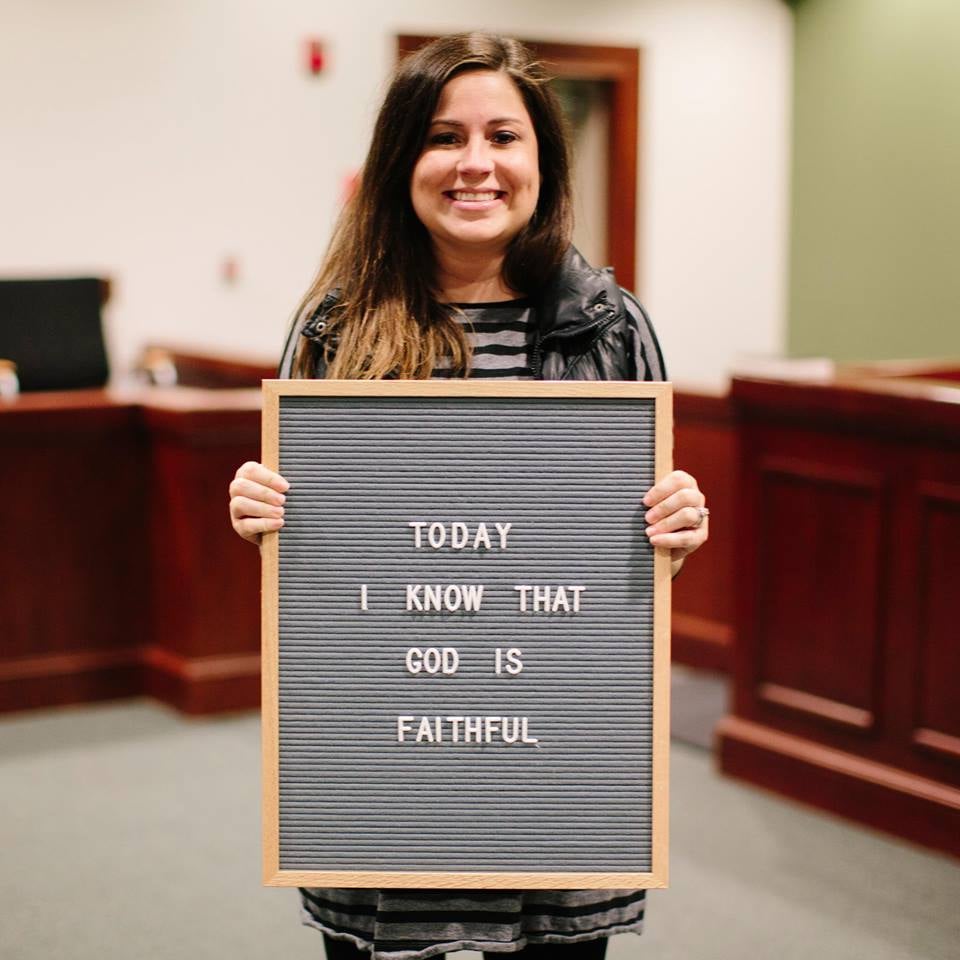 Adoption Day Photos With Signs For Friends and Family