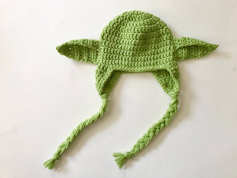 Crocheted Star Wars Baby Yoda Braided Side Hats