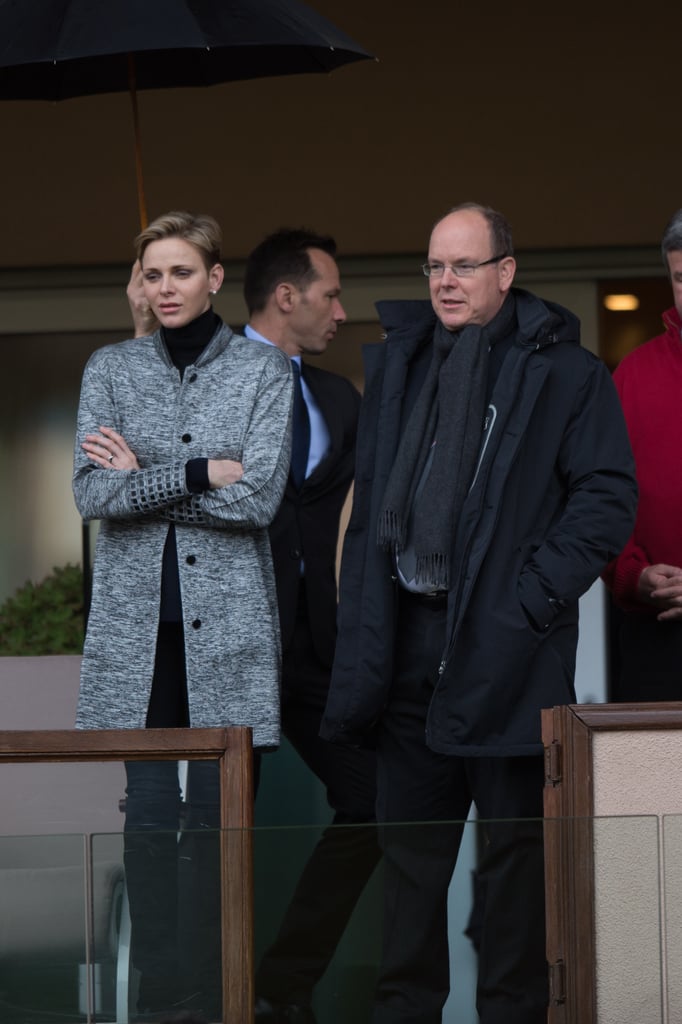 Princess Charlene of Monaco at Rugby Match With Jacques 2016