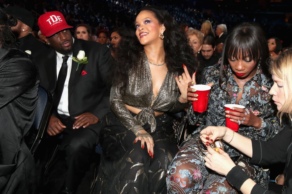 Rihanna's Red Solo Cups at the 2018 Grammys | POPSUGAR Celebrity
