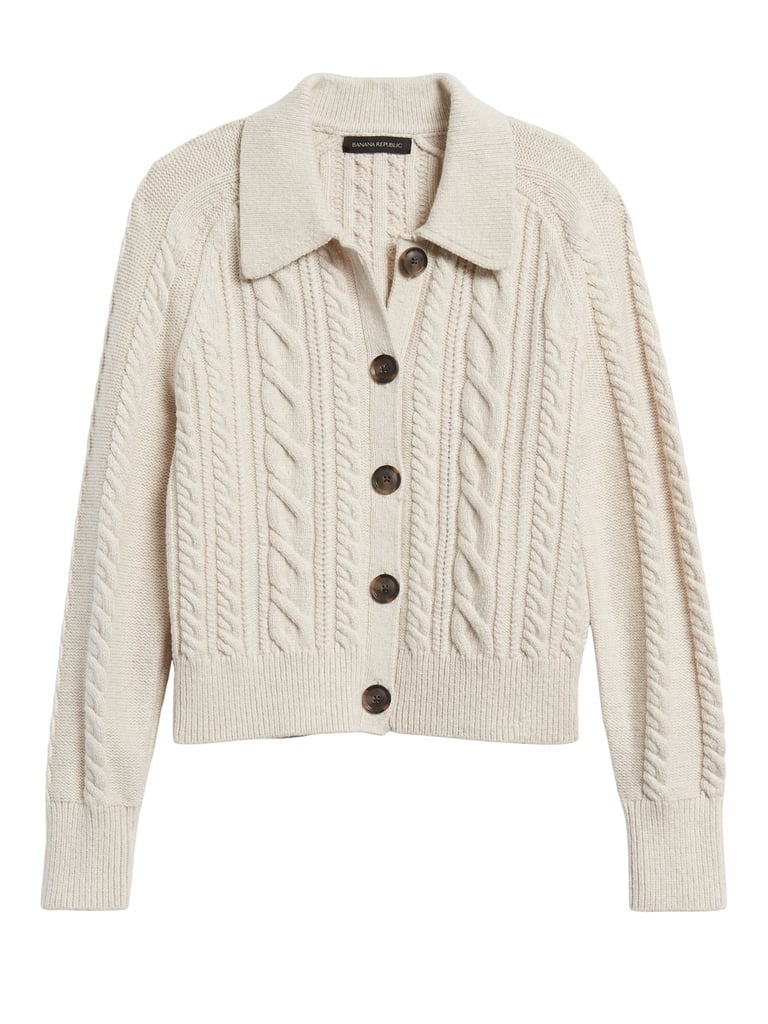 Cable-Knit Cardigan Sweater