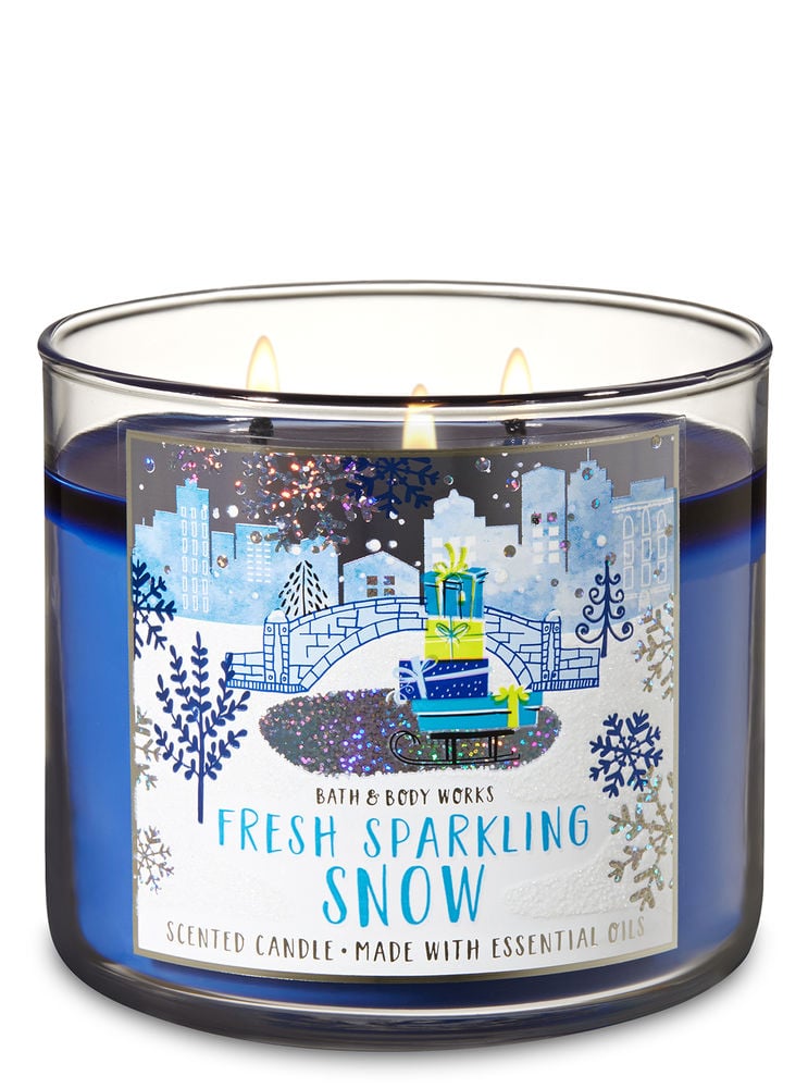 Fresh Sparkling Snow 3-Wick Candle | Bath and Body Works Semi-Annual