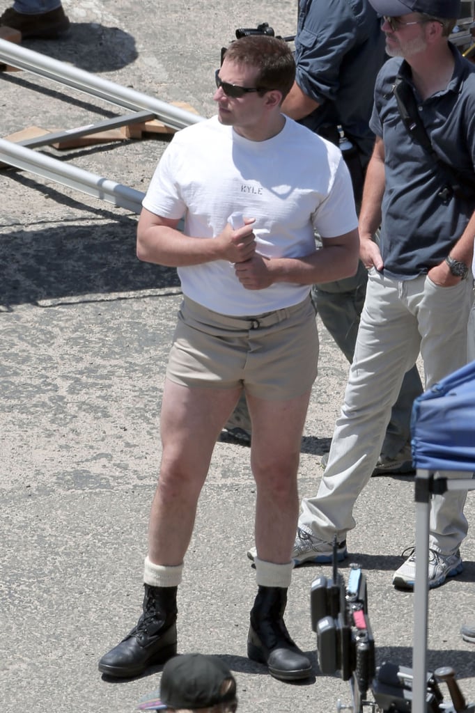 Bradley Cooper wore some seriously short shorts on the LA set of American Sniper on Wednesday.