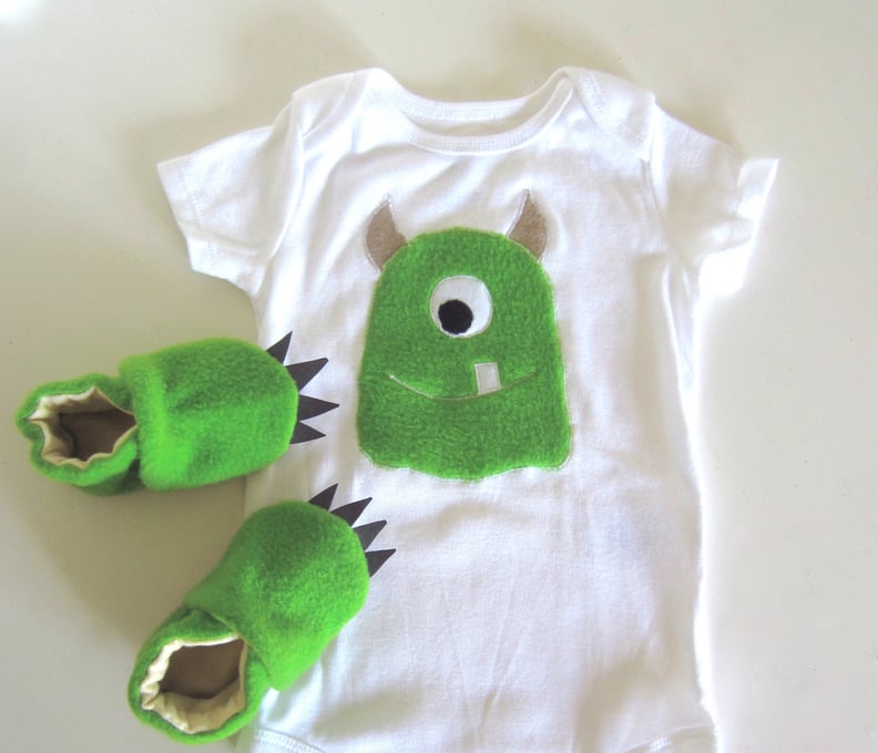 Green Fuzzy Monster Baby Gift Set