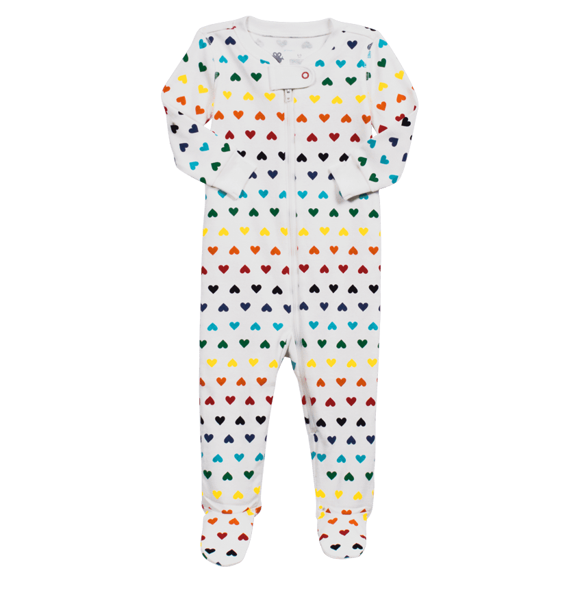 Primary rainbow pajamas sale