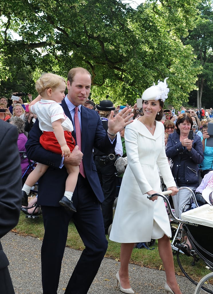 William carried George in his arms after attending Charlotte's christening.