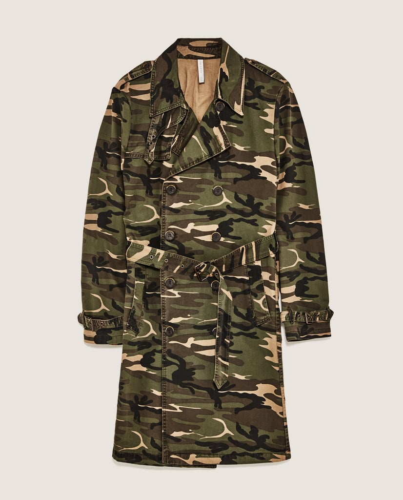 Zara Camouflage Trench Coat