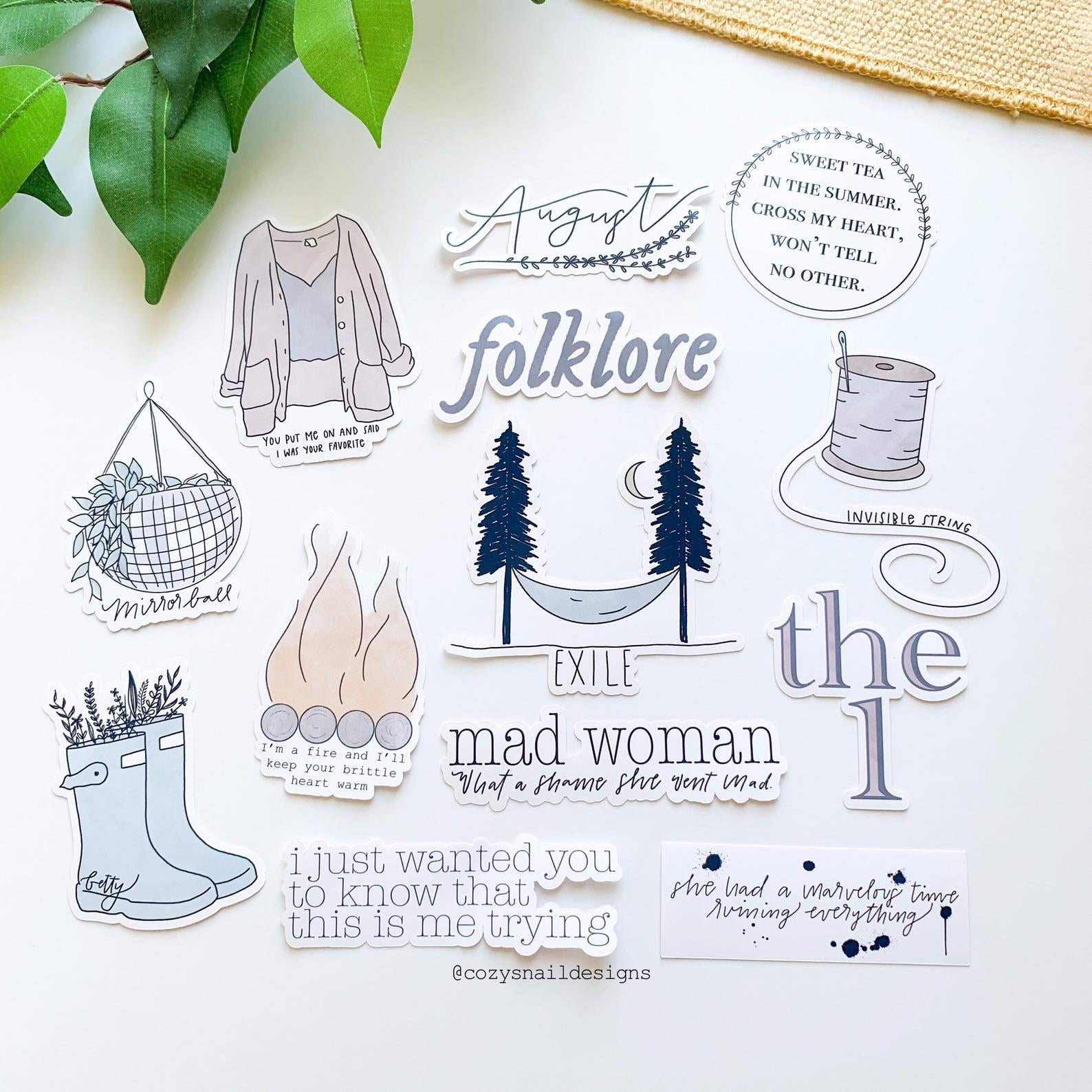 Folklore Taylor Swift Stickers Long Story Short These Presents Are Perfect For The Taylor Swift Fan In Your Life Popsugar Celebrity Photo 29