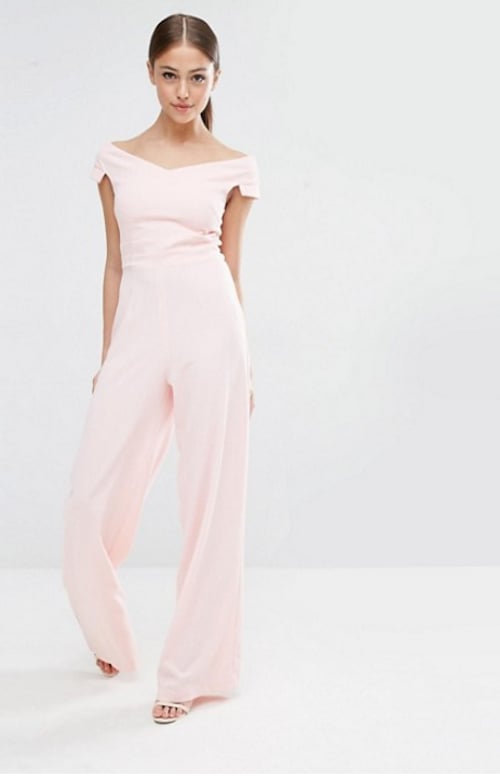 pink bridesmaid jumpsuits