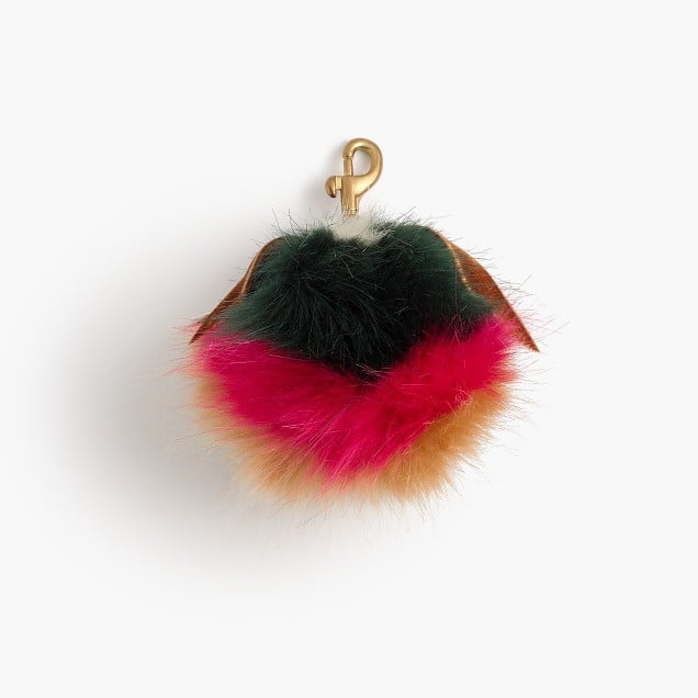 J.Crew Striped Fur Pompom