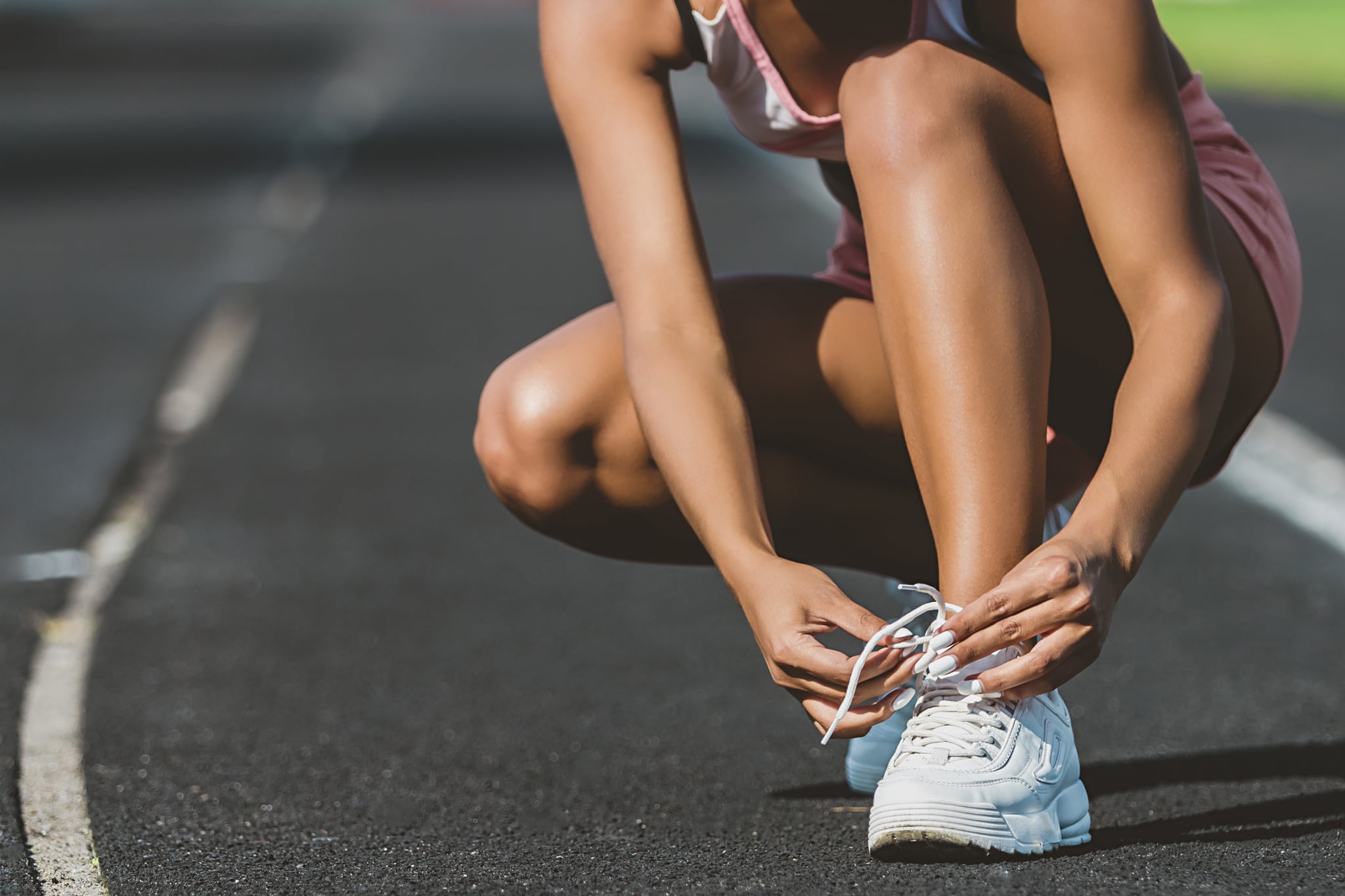 running with a face mask