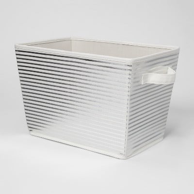 Striped Fabric Bin